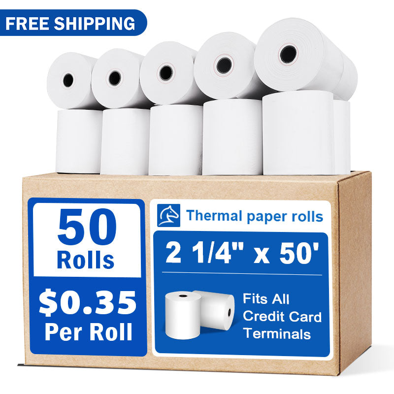 Heavy Duty 2 1/4" x 50' BPA Free Thermal Paper (50rolls/ctn)