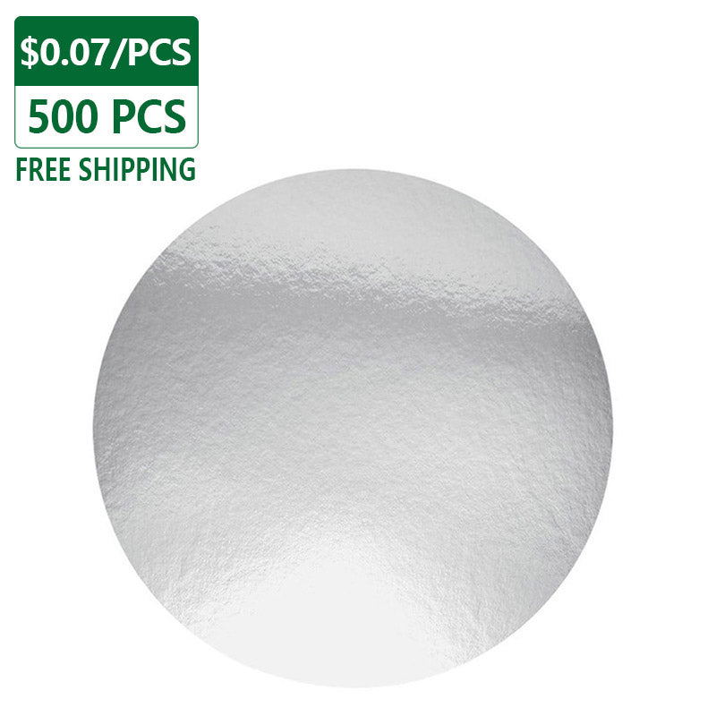 9" Paper Flat Foil Lid 500 pcs