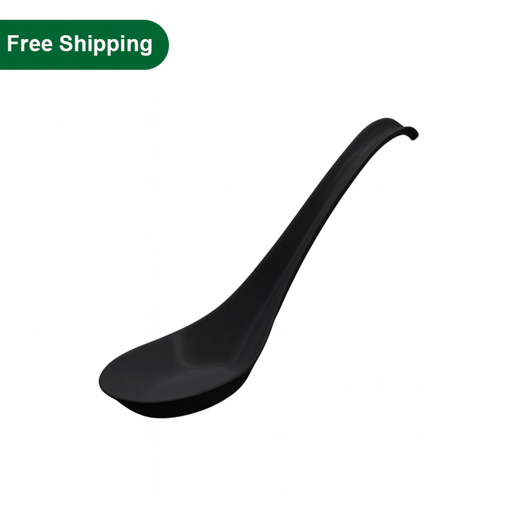 Asian Heavy Duty Black Plastic Soup Spoon 1000pcs