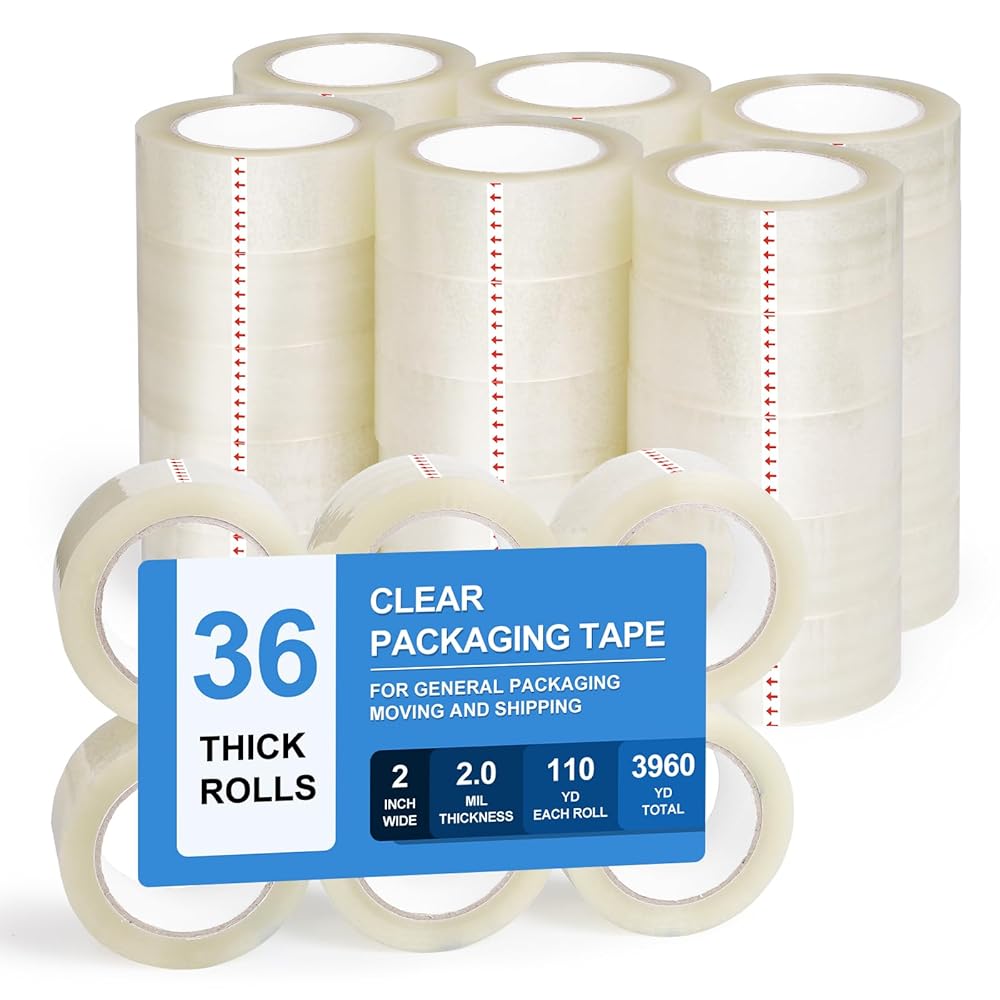 2"x110 yds Clear Packaging Tape 36 roll