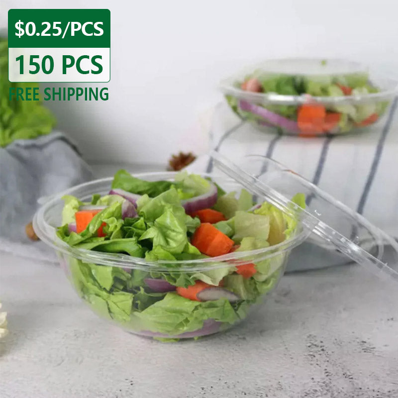 24oz Disposable Plastic Rose Bowl With Lids 150pcs