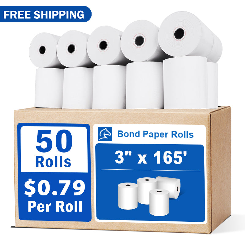 3" x 165' Bond Paper - 50/Case